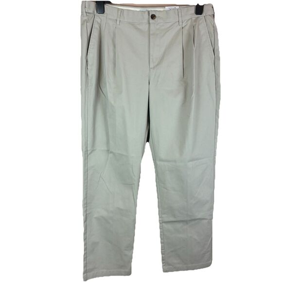 NEW Saddlebred Traveler Comfort Flex Pants Mens 40X32  Light Khaki Classic Fit - Picture 1 of 6
